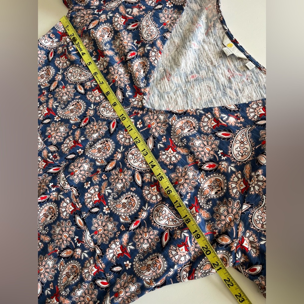 Boden Cotton Mini Dress Navy Paisley Terrace Size 14 - Picture 8 of 10